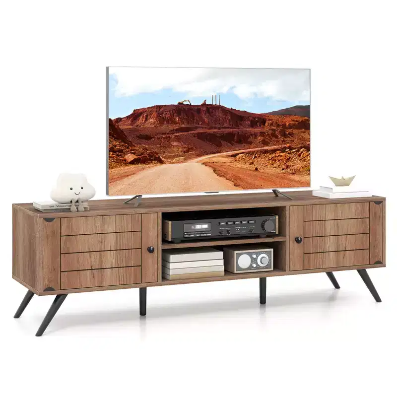 6-Drawer Double Dresser, Wide Chest of Drawers with Wooden Frame for Bedroom