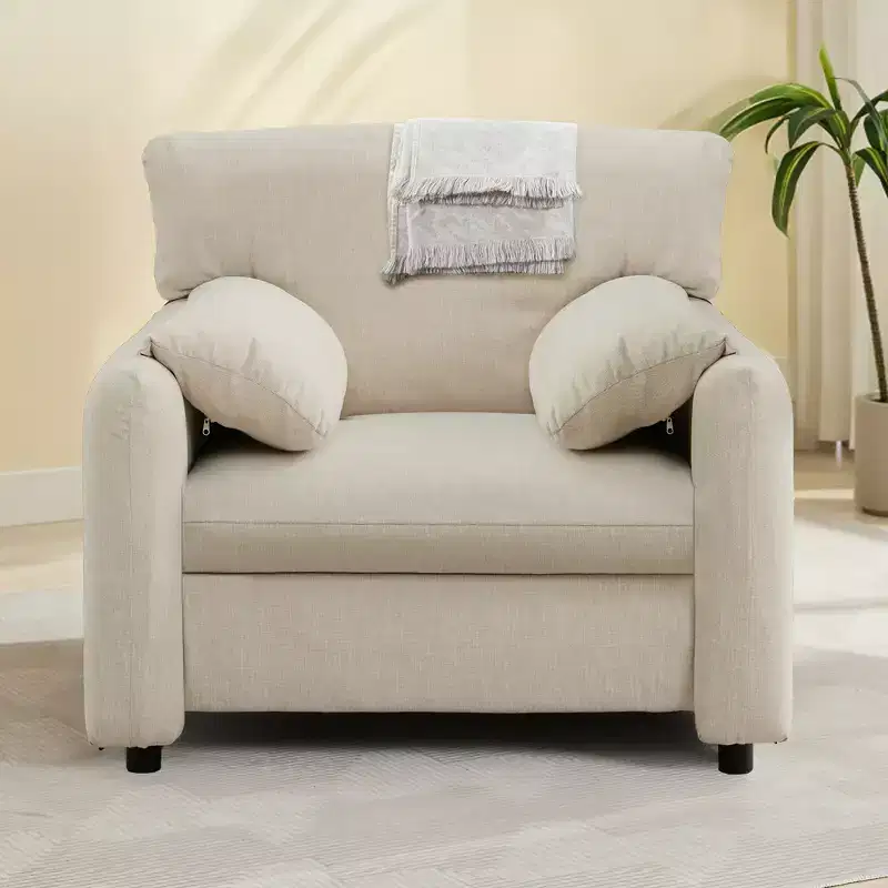 Modern 39 Chenille Upholstered Accent Chair
