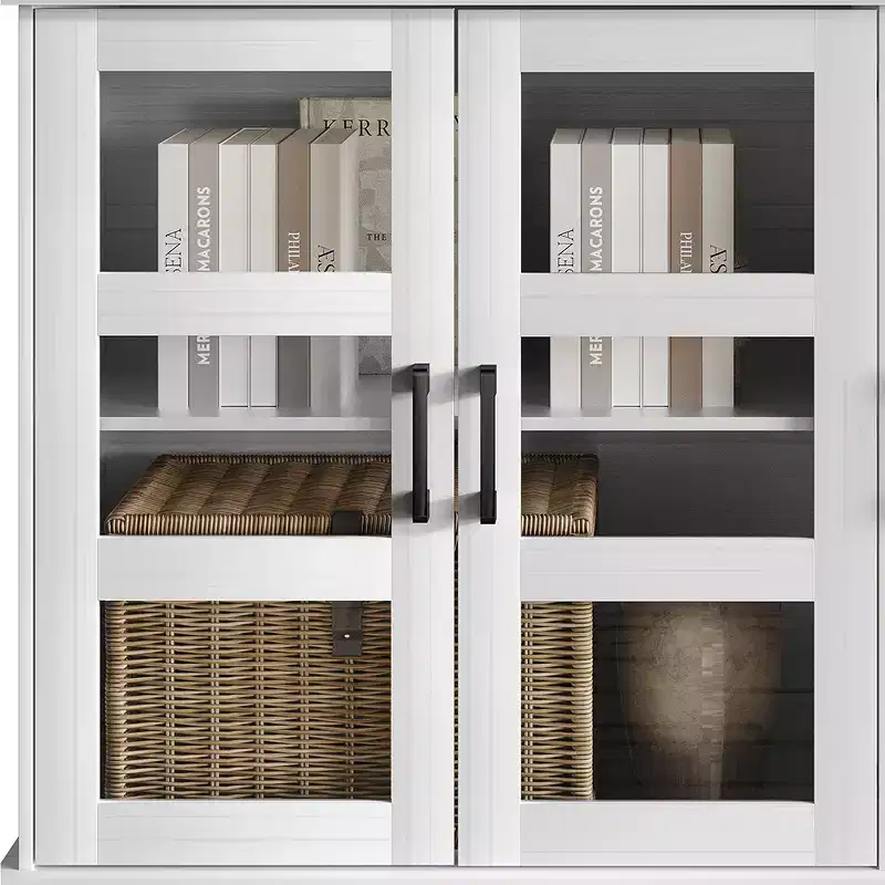 Modern Wood Sideboard Buffet Cabinet with Storage Doors for Dining Room