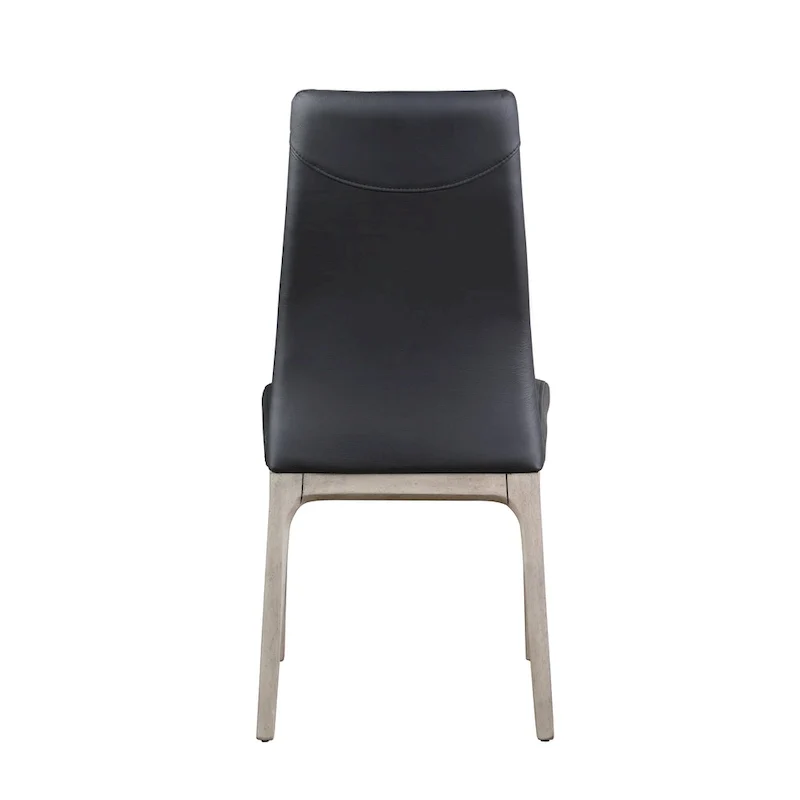 Somette Modern Contour Back Side Chair with Wood Base, Set of 2