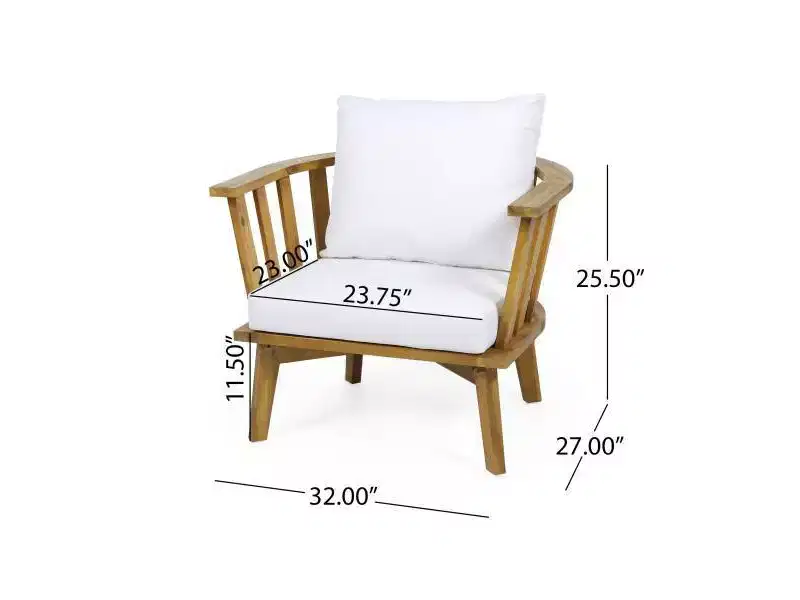 Solano Acacia Wood Club Chair: Weather-Resistant Patio Seating - Christopher Knight Home