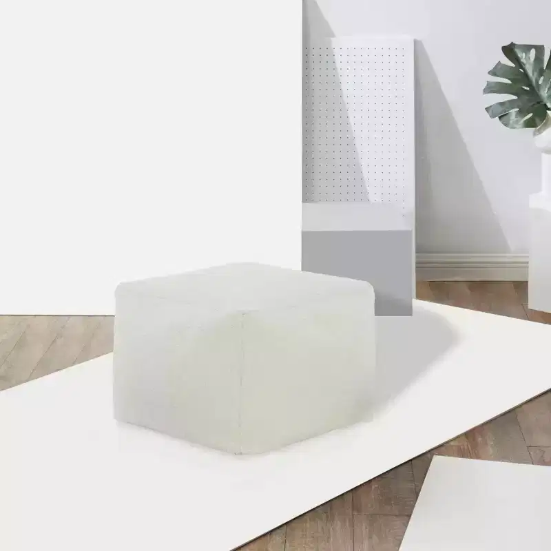 Samuels Boucle Pouf - SFV5041 - Safavieh Couture