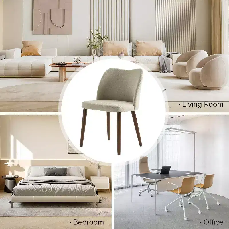 Elisa Mid-century Modern Upholstered Dining Chair Set of 2| ART OF LIVING DESIGNS