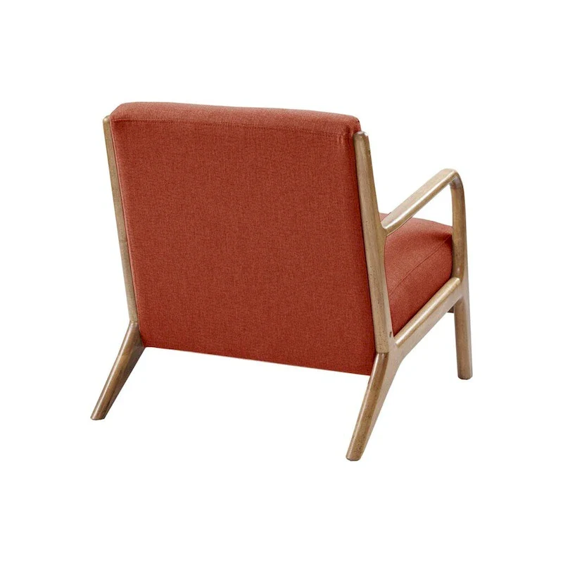 Mid-Century Lounge Chair with Upholstered Seat and Wood Frame