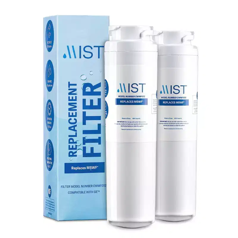 Mist GE MSWF Compatible with GE MSWF, 101820A, 101821B, 101821-B Refrigerator Water Filter (2pk): Carbon, White, Fridge Water Filter
