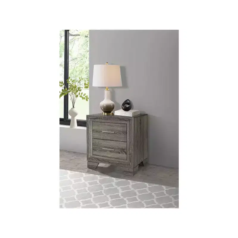 Coaster,Wright 2-drawer Nightstand Bedside Table Brown Oak