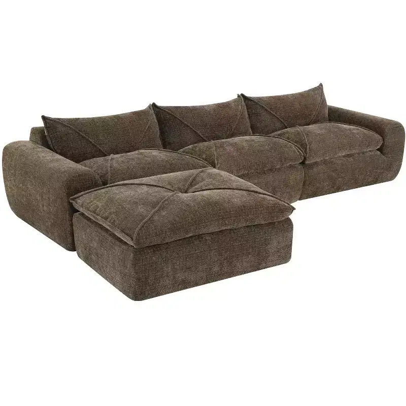 Whisen 116 Modular 4-Seat Sofa Bed, Spacious Foam Filled, Elderly/Baby Safe, No Assembly, Free Combination