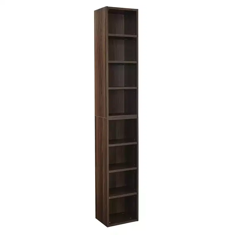 70.9 in.Tall Wood 4-Shelf Standard Bookcase with Shelves (Set of 2)