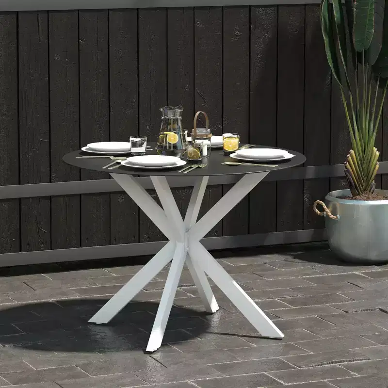 CosmoLiving by Cosmopolitan Circi Dining Table with Glass Top