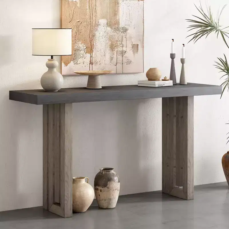 Modern Wood Console Table, Minimalist Entryway Table for Entryway and Hallway