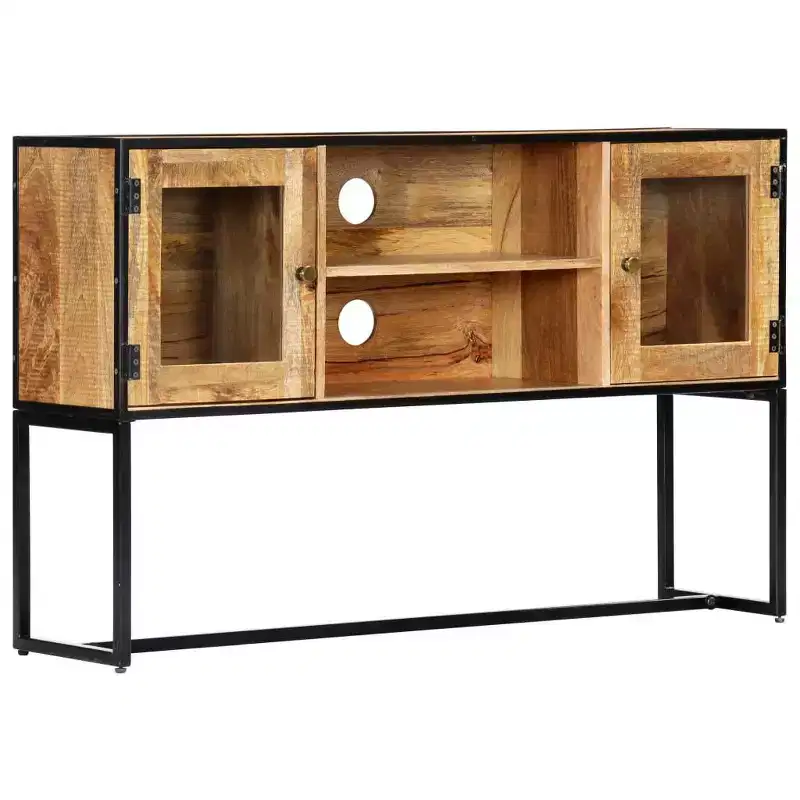 vidaXL TV Cabinet Varied Solid reclaimed wood, powder-coated steel
