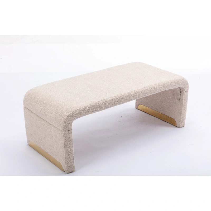 Bench With Gold Metal Legs