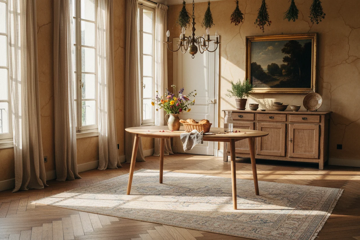 Natural Wood Dining Table