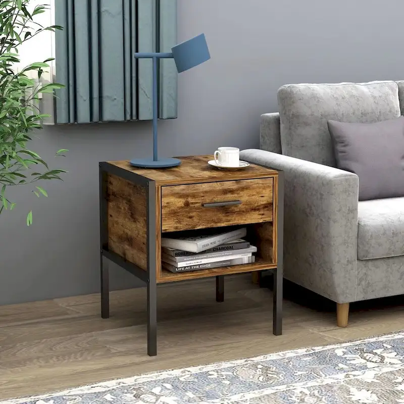 Industrial-style Nightstand (of 2)