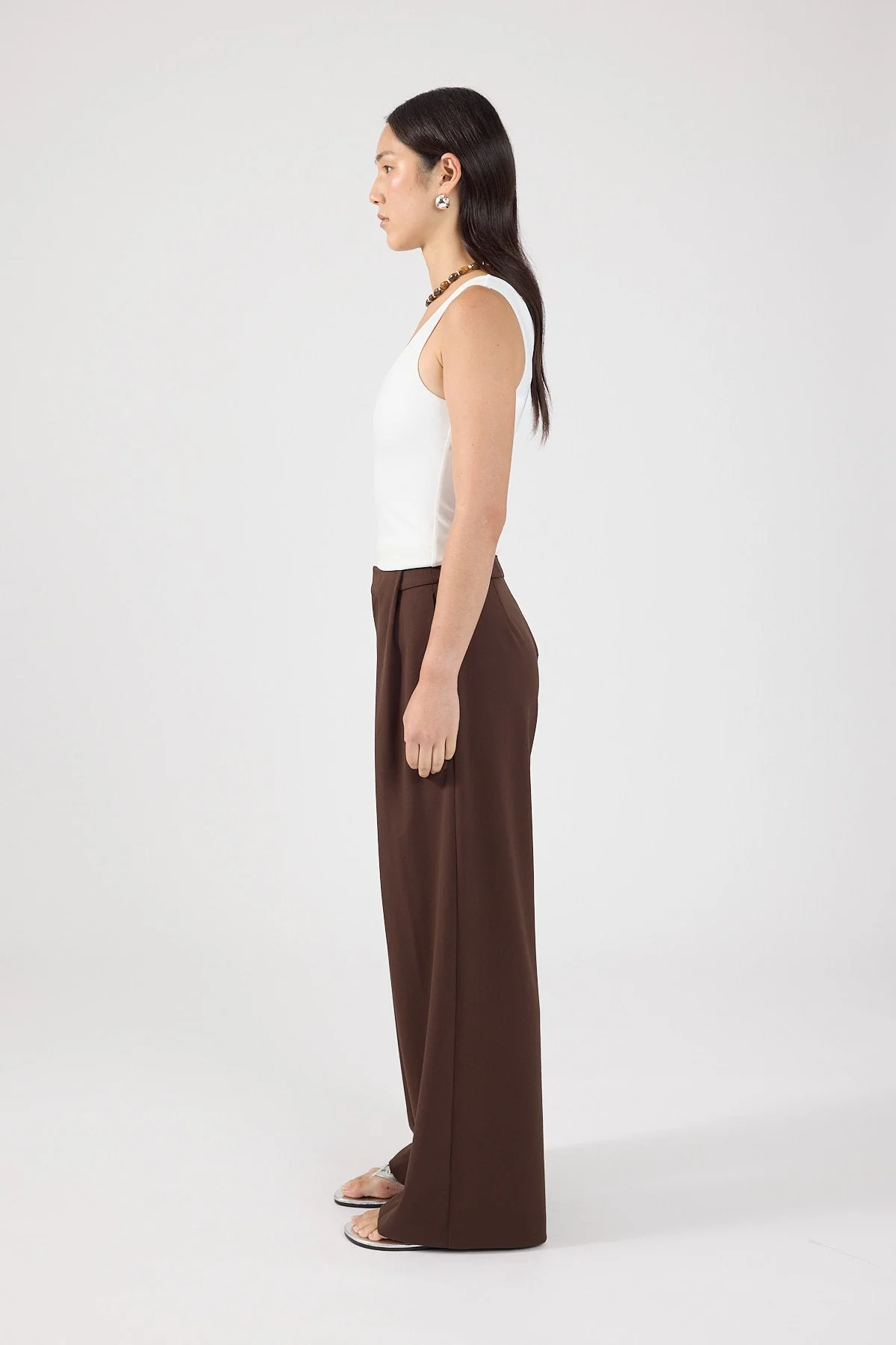 Pleated Pant Brown