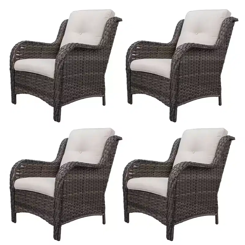UPTIOT 4 Piece Multiple Chairs Seating Group with Cushions