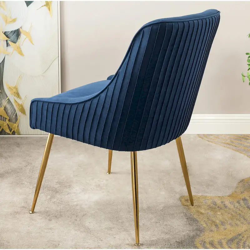 Mid Century Velvet Upholstered Dining Chair
