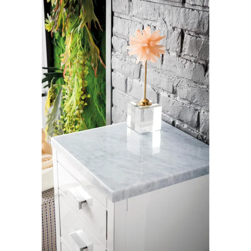 James Martin Vanities Addison 15 Base Cabinet w/ Drawers, Glossy White