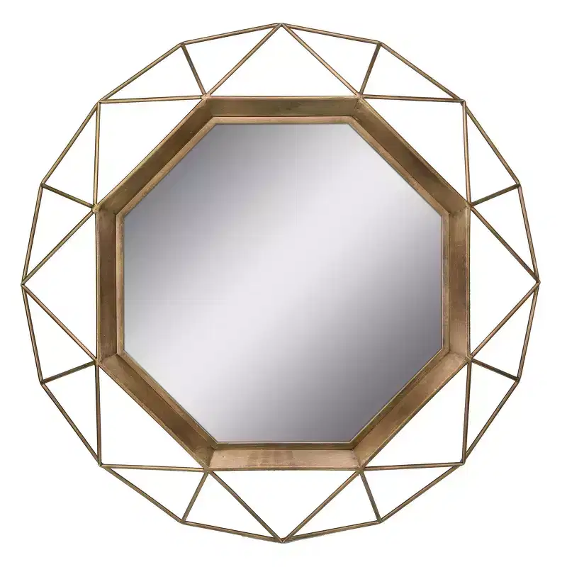 28.3 x 28.3 Metal Octagon Decorative Mirror