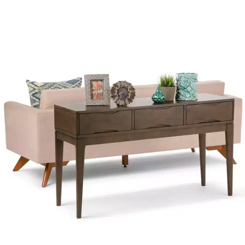 Pearson Console Sofa Table Walnut Brown - WyndenHall