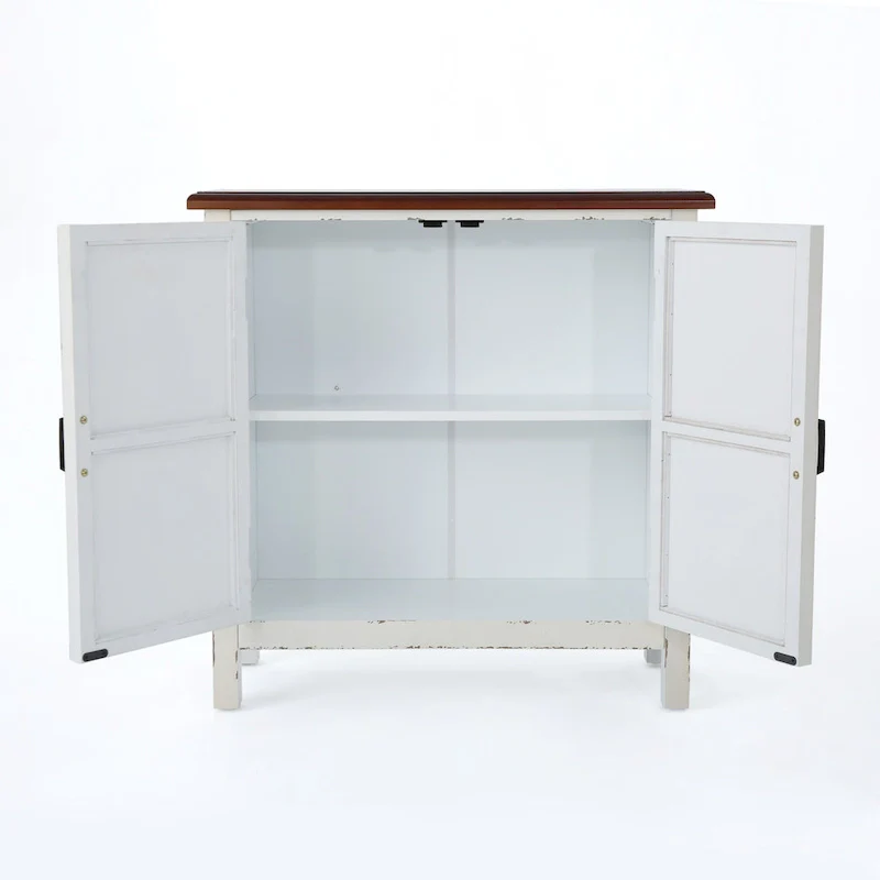 Brown / Navy Blue Tile Front Storage Cabinet – Seats 1