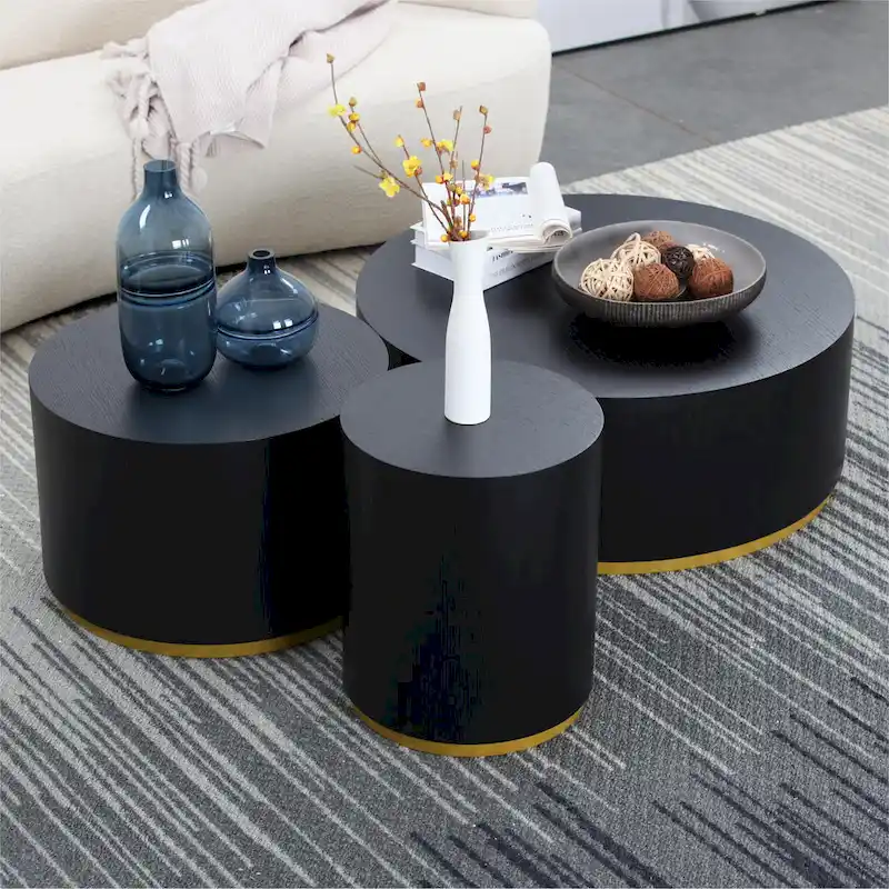 Marble Fully Assembled Round Side Coffee Table For Living Room