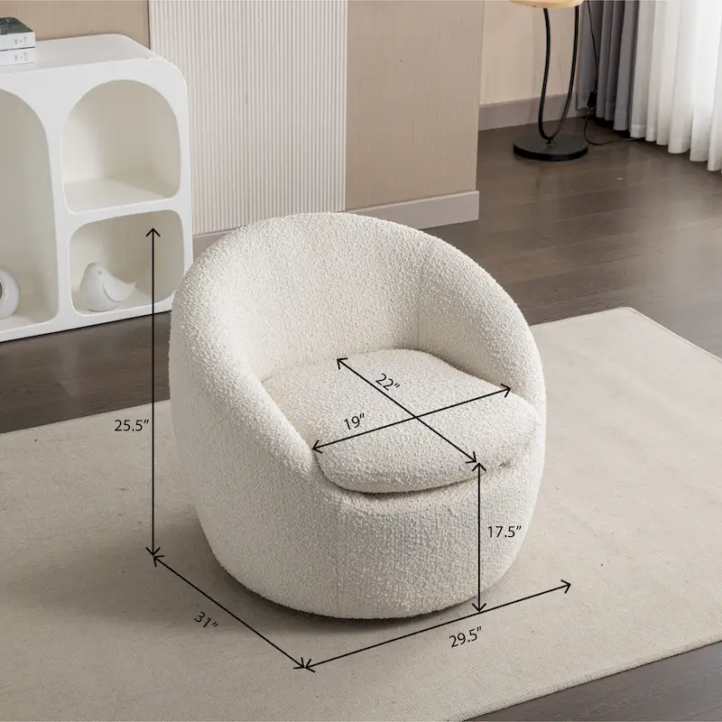 Roundhill Furniture Winnie Modern Swivel Barrel Chair
