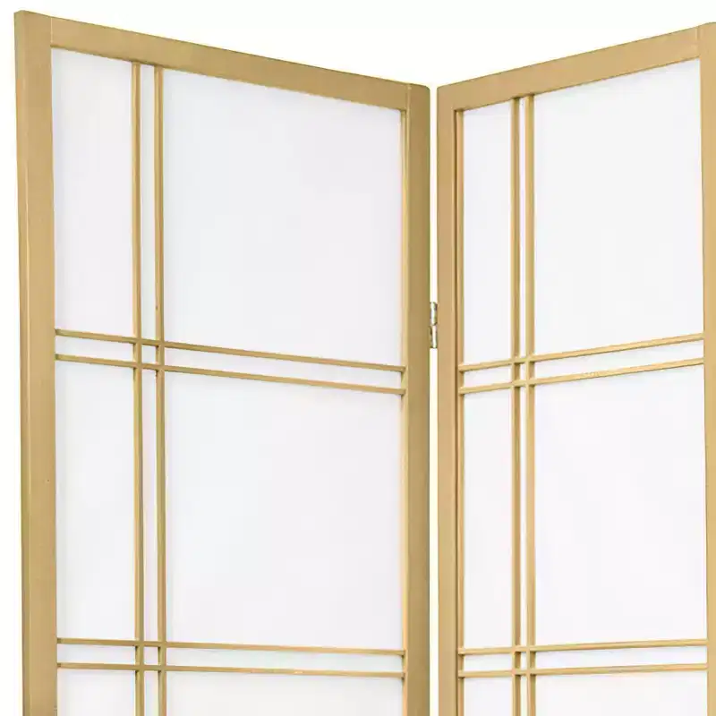 6 ft. Tall Double Cross Shoji Screen - Special Edition - (5 Panels)