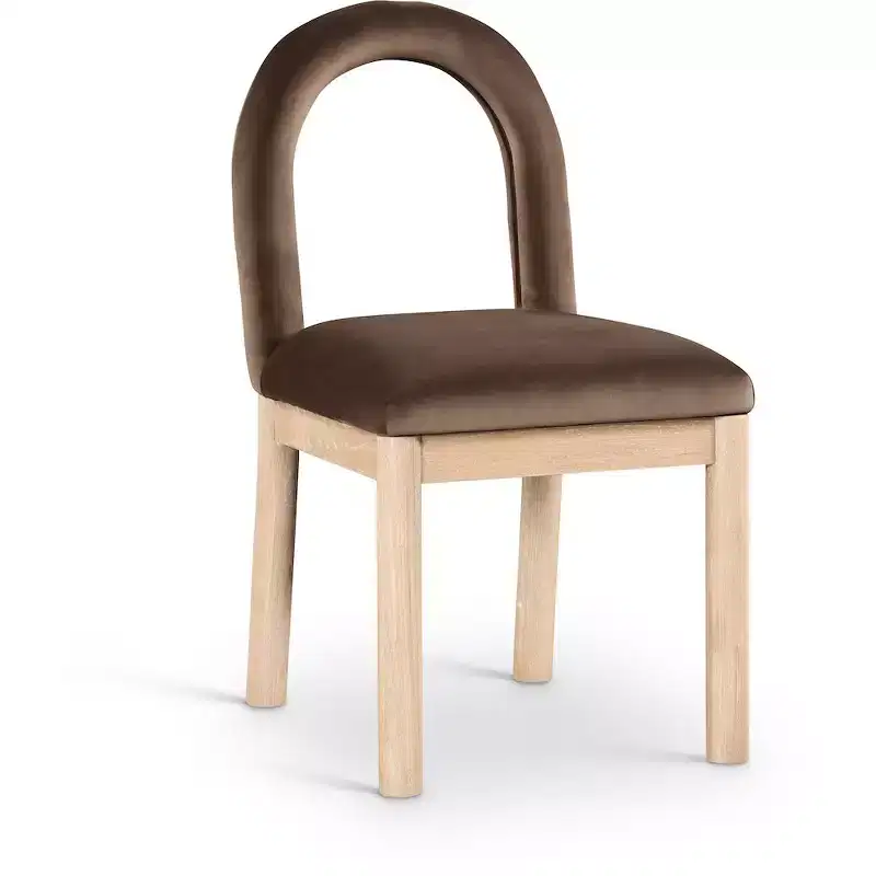 Meridian Furniture Conrad Brown Velvet Dining Chair