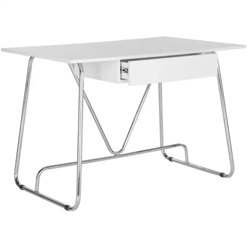 Molloy Desk - FOX2212 - White/Chrome - Safavieh Couture