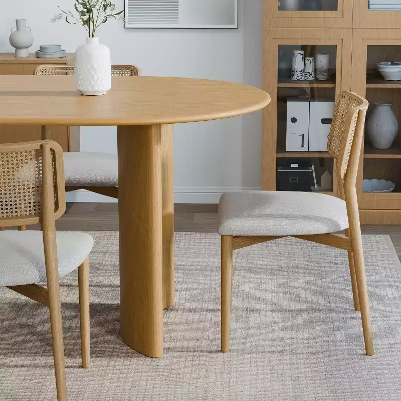 Dovelina Oval Dining Table Curved Leg Kitchen Table