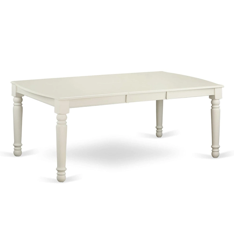 East West Furniture Dining Table Set- a Rectangle Kitchen Table and Dinette Chairs, Linen White(Pieces Option)