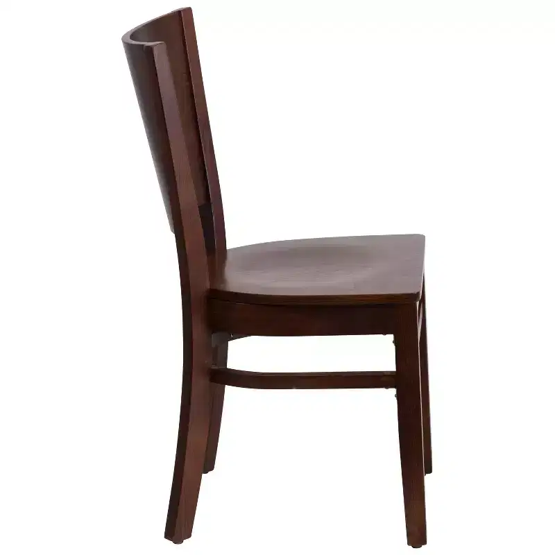 Emma and Oliver Solid Back Wooden Restaurant Dining Chair