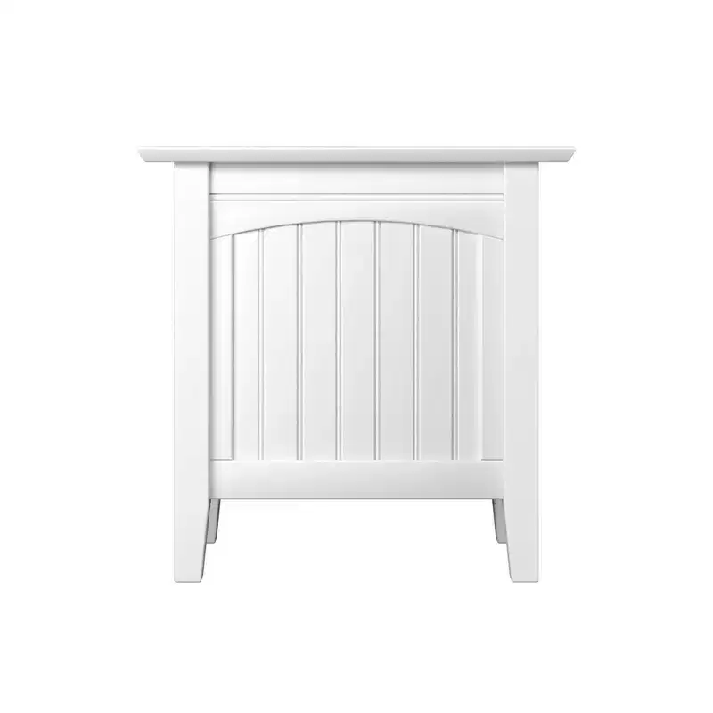 Nantucket Chair Side Table White - AFI: Solid Hardwood, Bead Board Design, Eco-Friendly