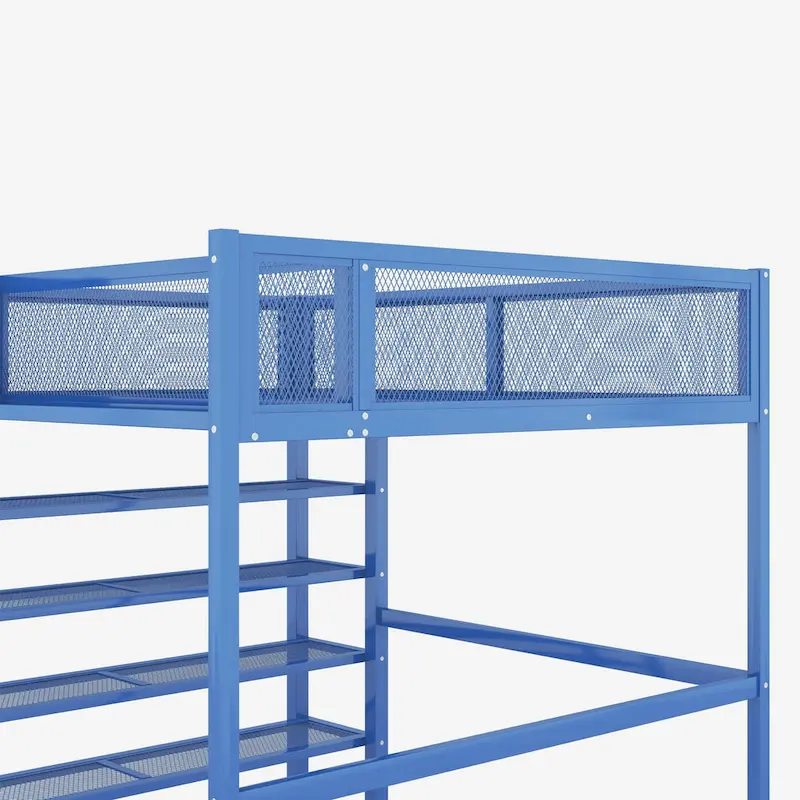 Full Loft Bed with Four Shelves