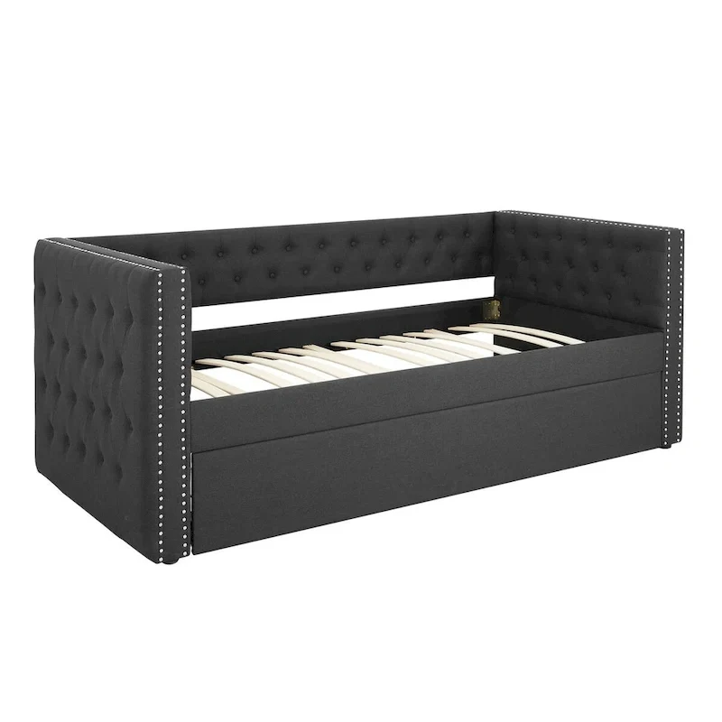 Upholstered Daybed with Trundle