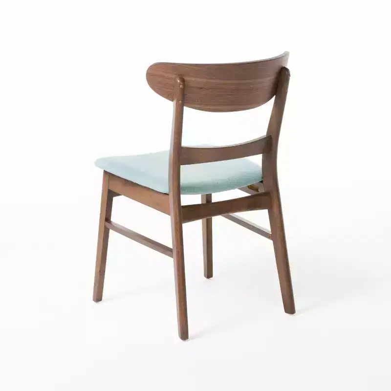 GDFStudio Dimick Mid Century Modern Fabric Upholstered Wood 5 Piece Dining Set