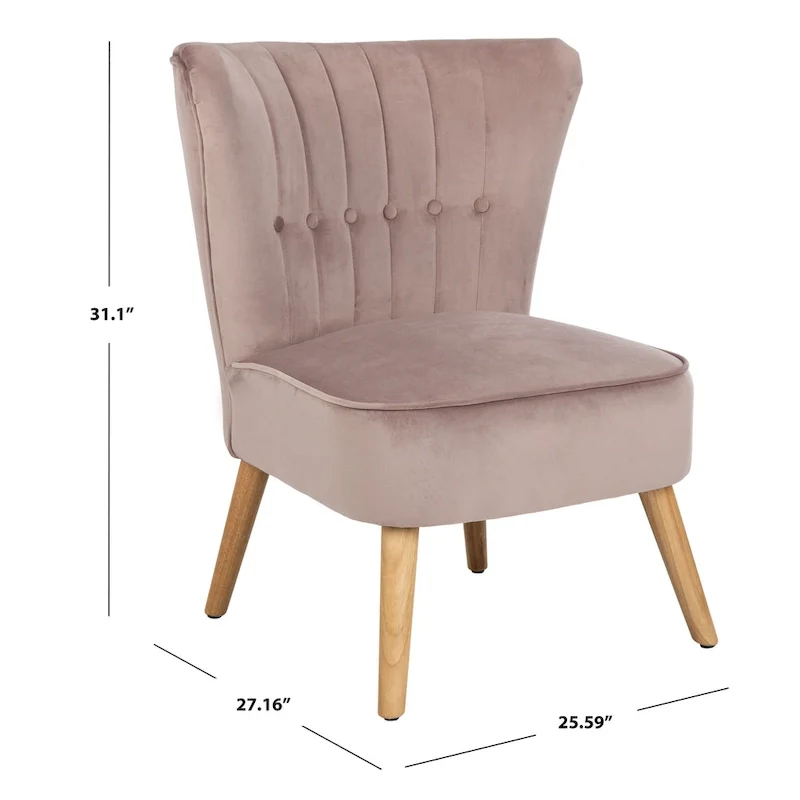 SAFAVIEH Adela Mid-Century Accent Chair - 25.6 x 27.2 x 31.1 - 26Wx27Dx31H
