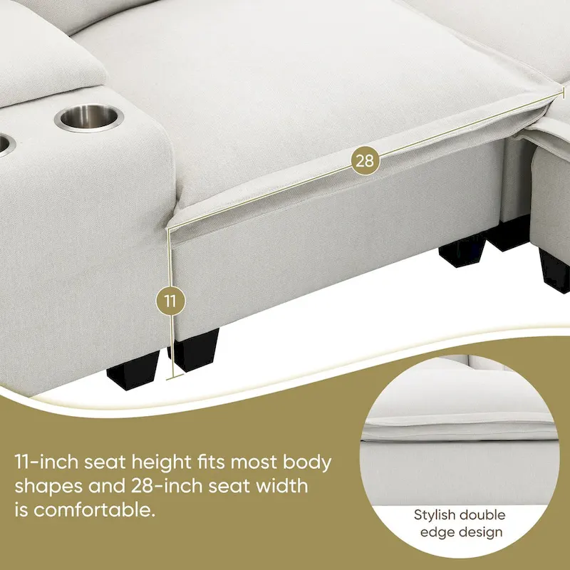 Harper&Bright Designs Modern Multi-fuctional Sectional Cloud Sofa