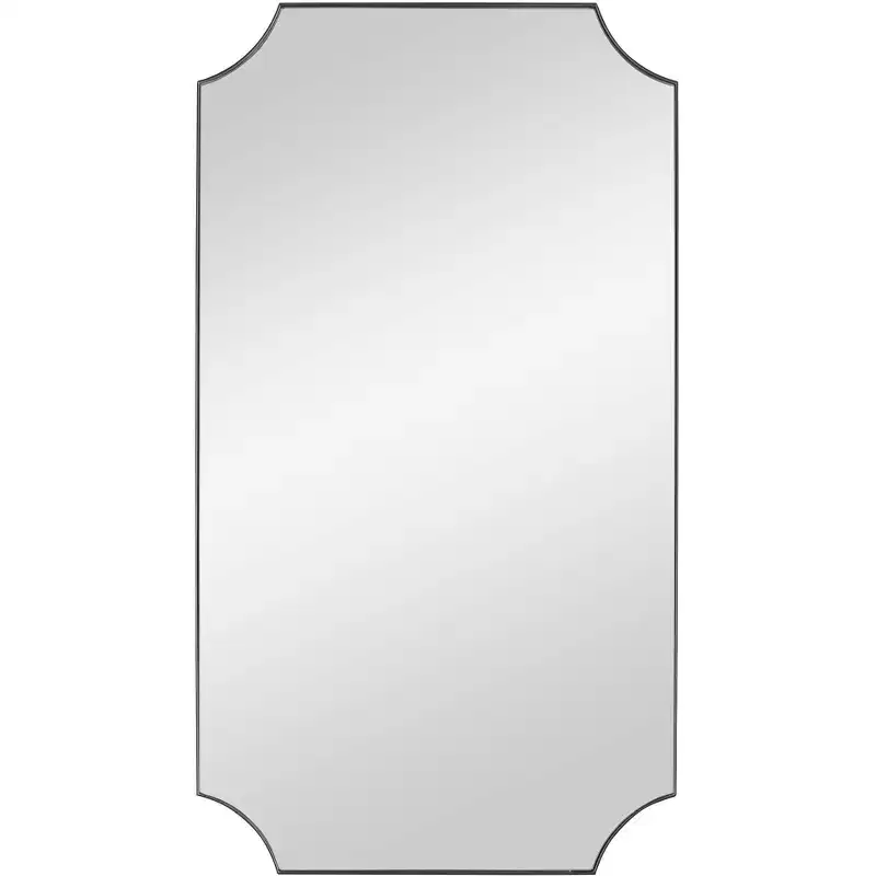 Uttermost Lennox Satin Black 22 1/4 x 40 1/4 Wall Mirror