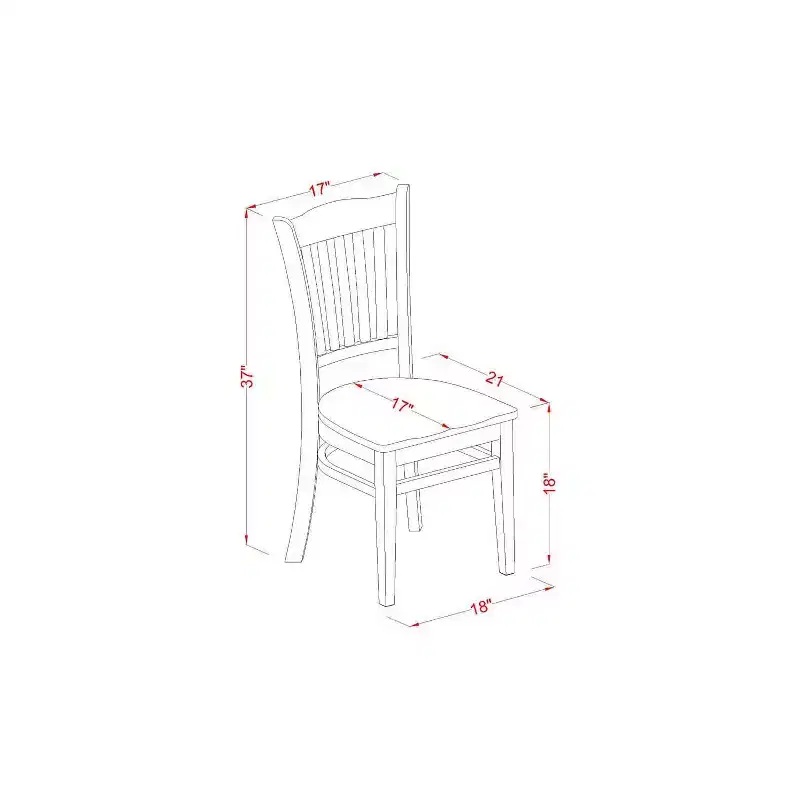 HomeStock Belmont 5 Piece Dining Room Furniture Set Includes a Round Dining Table with Pedestal and 4 Wood Seat Chairs, 42x42 Inch, Linen White