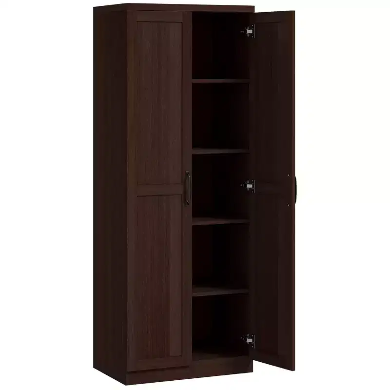 3-Tier Bookcase with 2 Doors, 2 Drawers, 2 Adjustable Shelves, 2 Fixed Shelves, 2 Cubbies