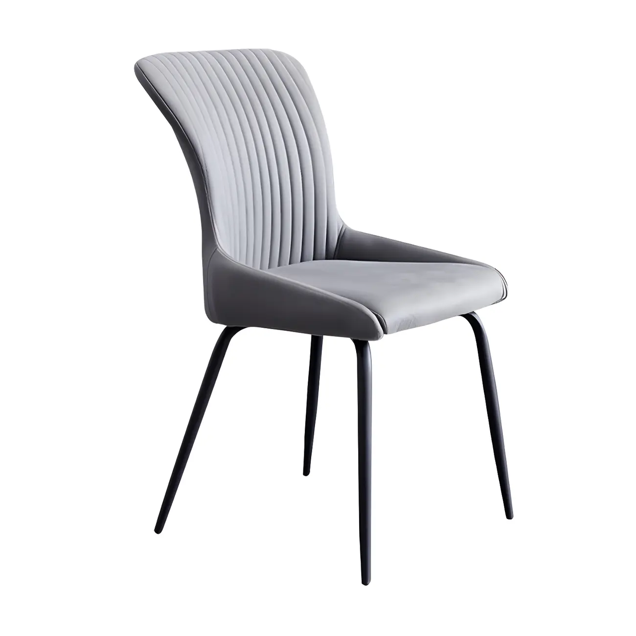 Industrial Dark Gray Armless Kitchen Dining Chairs
