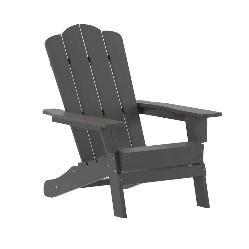 Set of 4 All-Weather Adirondack Chairs with Cupholders
