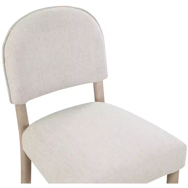 GDFStudio Felix Armless Upholstered Fabric and Hardwood Dining Chair (Set of 2)
