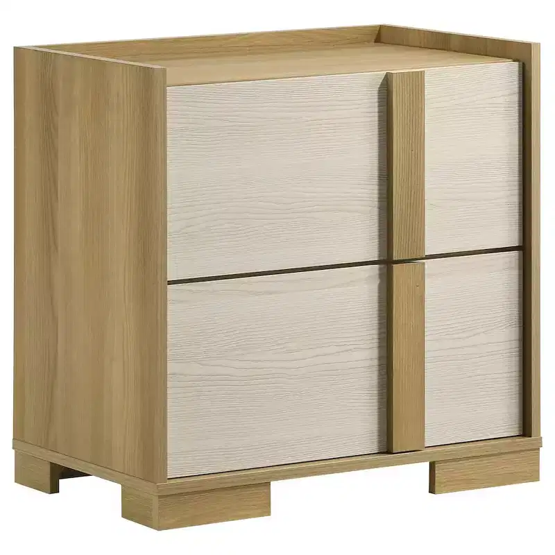 Coaster,Hyland 2-drawer Nightstand Bedside Table Natural