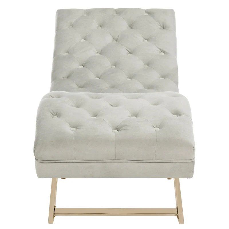 SAFAVIEH Cheri Chaise with Round Pillow - 65Wx23Dx33H