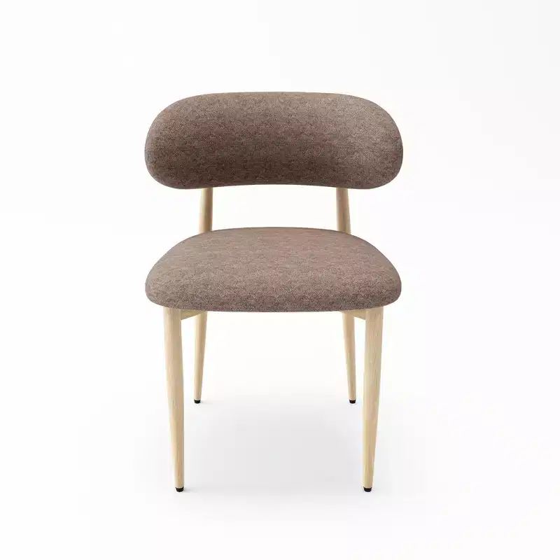 GDFStudio Adanna Modern Metal Upholstered Dining Chairs with Curved Backrest (Set of 4)