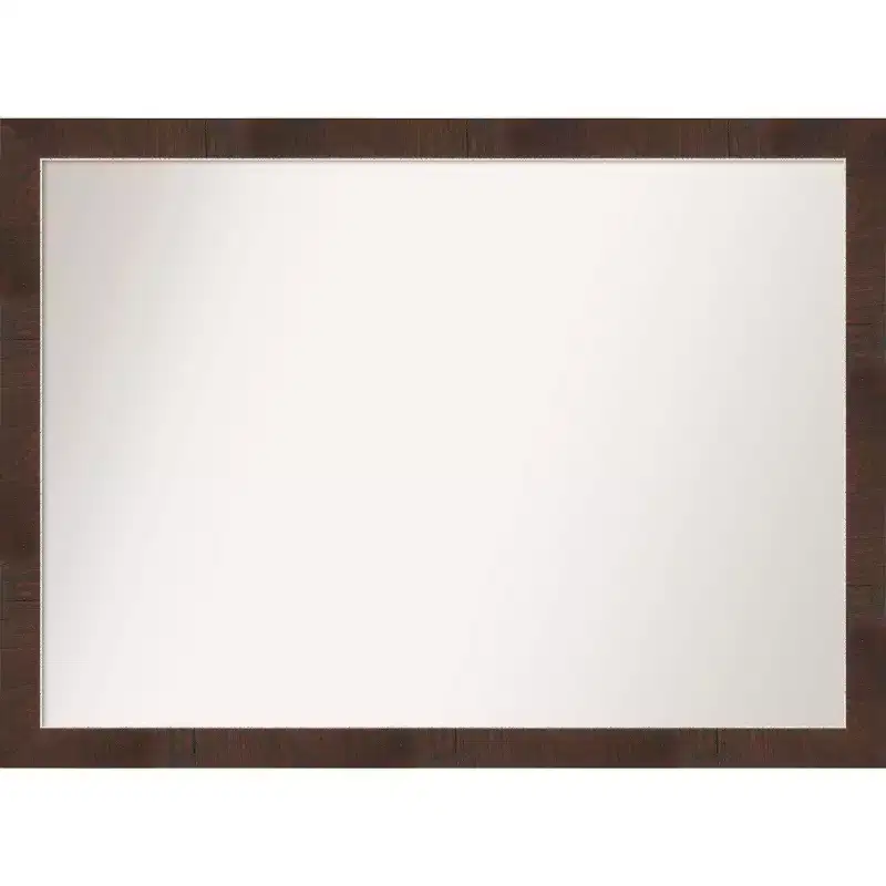 41 x 30 Non-Beveled Wildwood Brown Narrow Wall Mirror - Amanti Art