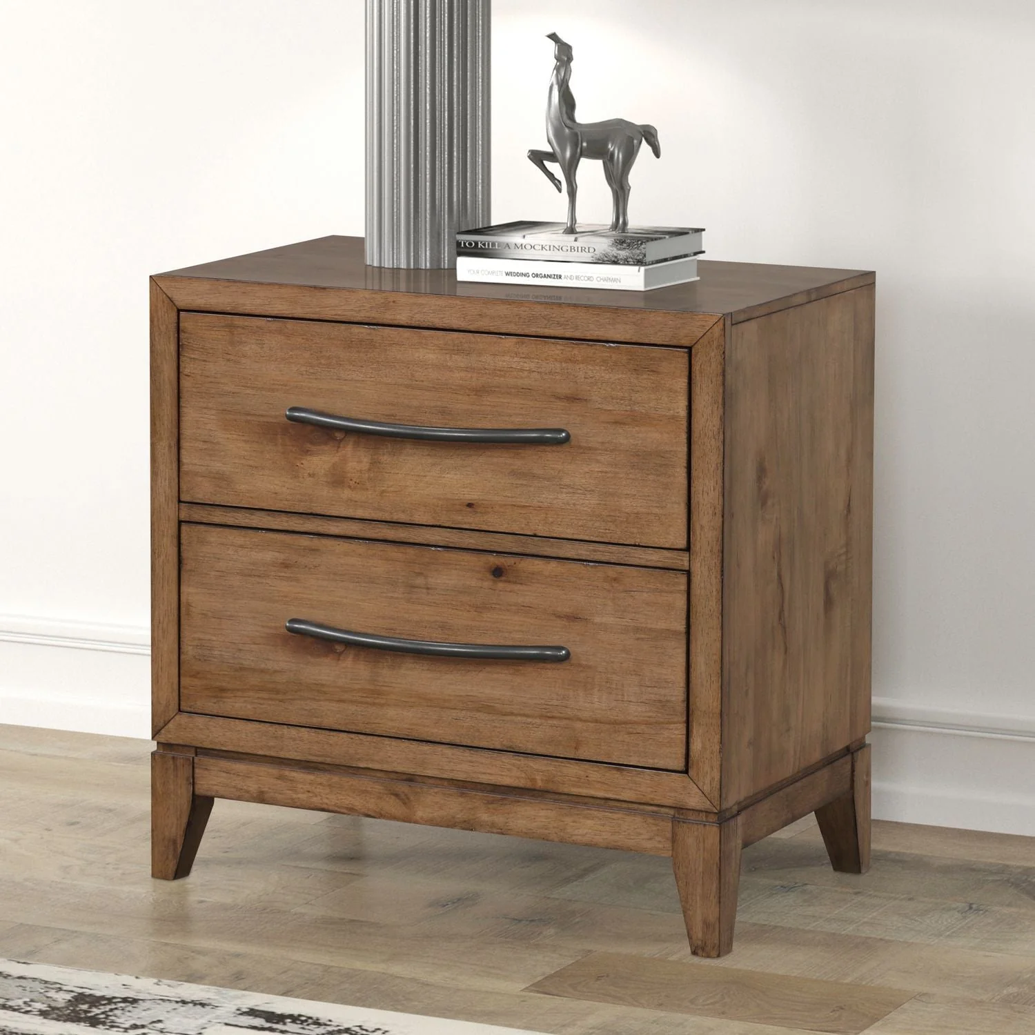 Nightstand With Charging Station - Harvest Brown — which allows homeowners to feel comfortable and elegant at the same time